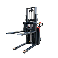 Gerbeur électrique piéton Longyuan CDD, longueur de fourche 1100 mm, batterie plomb-acide, pneus en polyuréthane, déplaceur latéral électrique, double mât