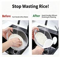 Último Diseño: Filtro Desmontable Colgante para Lavar Arroz, Barra Antiderrames de PP/PE para Limpieza de Granos en Cocina Doméstica