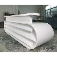 Mostrador de Recepción Comercial, Mostrador de Caja, Diseño de Lujo, Estilo Integral, Mesa Frontal para Oficina, Hotel, Centro Médico, Centro de Estética