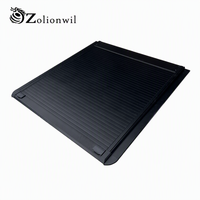 Zolionwil Bâche de benne rétractable en aluminium à double verrouillage avec couvercle de feu stop LED pour Nissan Frontier Pro Titan XD 2019-2022