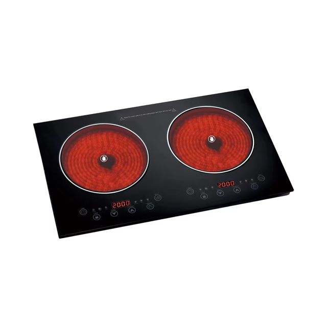 China Manufacturer Double burner Kitchen Appliances Vertical Type Infrared Induction Ceramic Cooker