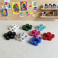 Pièces de skateboard CNC, roues de fingerboard en TPU, dureté 64D, haute vitesse, légères, roulements durables, 4 options de couleurs