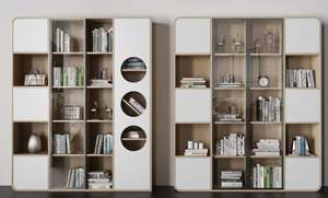 Bibliothèque en bois moderne et simple, nouveau meuble de rangement décoratif pour la maison, l'école, l'hôtel ou l'appartement - Product Image 2