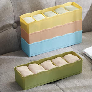 Aufbewahrung sbox für Socken mit fünf Einsätzen Stapelbarer Schrank Unterwäsche-<span class=keywords><strong>Organizer</strong></span>-Schublade Unterwäsche-Kunststoff box für Schlafzimmer - Product Image 3
