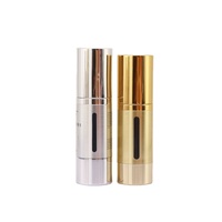 Emballage cosmétique pour crème pour les mains en plastique, flacon pompe sans air, noir mat givré, pour sérum, 10 ml-120 ml