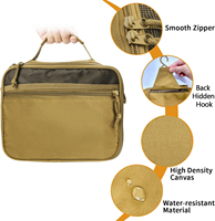 Trousse de Toilette Tactique Suspendue, Organisateur de Lavage Pliable Résistant à l'Eau avec Crochet de Suspension Dissimulé