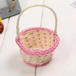 Cesta Redonda de Mimbre Sintético, Ecológica, Hecha a Mano, de Gran Capacidad, <span class=keywords><strong>para</strong></span> <span class=keywords><strong>Huevos</strong></span> de Pascua, Uso en Cocina y Hogar - Product Image 3