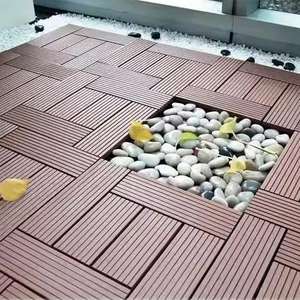 Baldosas de Suelo para Garaje de Material Compuesto, Baldosas de Madera Plástica Entrelazadas para Terraza Exterior, Patio - Product Image 5