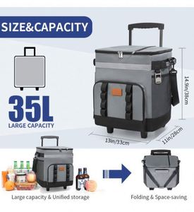 Nouvelle glacière isotherme de 35 L grande capacité en aluminium pour pique-nique, sac de transport pour voiture - Product Image 2