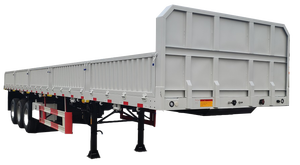 Semirremolque de plataforma plana con estacas laterales abatibles de acero CIMC de 40 pies y 3 ejes con capacidad de carga de 60000 toneladas - Product Image 2