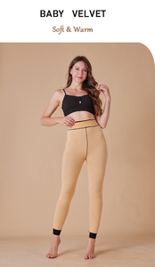 Leggings Invernali Caldi Foderati in Pile per Donna a Vita Alta Spessi <span class=keywords><strong>Taglie</strong></span> <span class=keywords><strong>Forti</strong></span> e Normali - Product Image 6