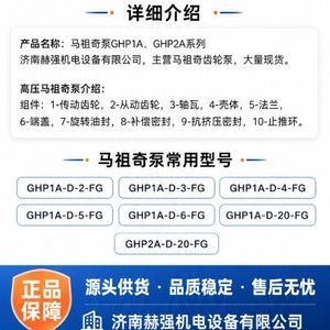 ปั๊มเกียร์ Ma Zuqi รุ่น GHP2A-D-20-FG สำหรับเครื่องทดสอบอุปกรณ์รักษาสิ่งแวดล้อม ปั๊มไฮดรอลิก - Product Image 3