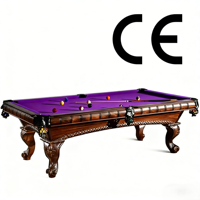 Table de billard sur mesure de 8 pieds pour la maison, rails en bois massif, pieds en acier, qualité tournoi, durable, multifonctionnelle, poches en cuir