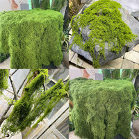 Gazon artificiel en mousse, décoration paysagère, bonsaï, pavage, tapis simulé, gazon synthétique vert foncé