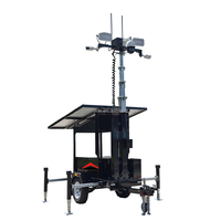 Remolque de Vigilancia Solar Móvil para Exteriores, Remolque con Cámara Solar Impermeable IP65 para Proyectos Gubernamentales