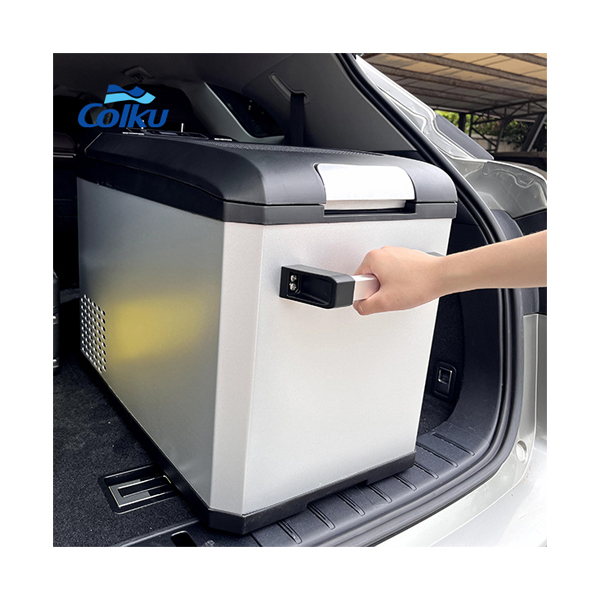 For DC-32F 12V Dual-Zone Compressor Mini Car Refrigerator 32L Portable Freezer with LED Display