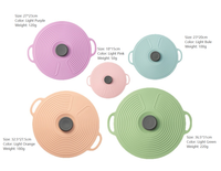 Couvre-couvercle en silicone toutes couleurs, résistant à la chaleur et anti-débordement, pour ustensiles de cuisine, outil de cuisson de qualité alimentaire