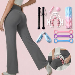 Conjunto Completo de Yoga: Pantalones de Yoga de Cintura Alta con Corte Acampanado + Herramientas de Masaje + <span class=keywords><strong>Calcetines</strong></span> de Yoga Antideslizantes para Fitness y Recuperación en Casa - Product Image 2