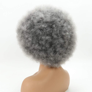 <span class=keywords><strong>Perruque</strong></span> européenne et américaine Afro gris fumé dégradé 14 pouces <span class=keywords><strong>Perruque</strong></span> transfrontalière Style <span class=keywords><strong>Halloween</strong></span> Holiday Style unisexe - Product Image 5