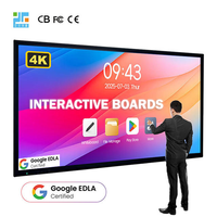 Tableau interactif intelligent 4K de 55, 65, 75, 86, 98, 110 pouces, écran tactile HD pour l'enseignement scolaire, tableau blanc interactif, panneau plat interactif