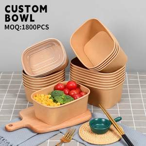 Hoge Kwaliteit Wegwerp Papieren Lunchdozen Transparante Deksels Aanpasbare Voedselverpakkingen Voor Persoonlijk Gebruik Feestjes - Product Image 1
