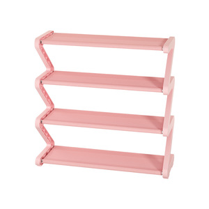Z Shape Shoe Rack Multi Layer <b>Storage</b> <b>Shelf</b> <b>Plastic</b> Freestanding Easy Assemble For Home Entryway Student Dormitory - Product Image 2