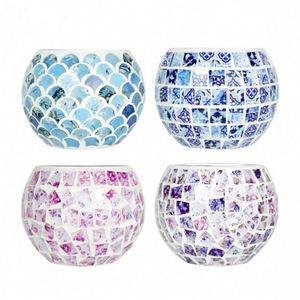 Portavelas de Vidrio Mosaico Romántico Hecho a Mano, en Oferta, para Bares, Bodas y Decoración del Hogar - Product Image 3