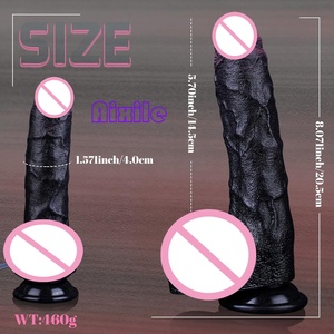 Dildo Realista Negro con Eyaculación y Fuerte Ventosa para Punto G y Juego Anal, con Prepucio, para Hombres, Mujeres y Gays - Product Image 6