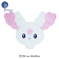 Ballon en aluminium personnalisé avec logo de dessin animé, ballon publicitaire en Mylar, fabricant de ballons de décoration de fête en gros avec faible MOQ