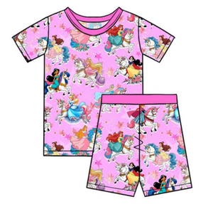 Pigiama RTS Little Glow Kid Personalizzato di Alta Qualità in Bambù, Set Coordinato con Maglietta a Maniche Corte e Pantaloncini per Bambini - Product Image 1