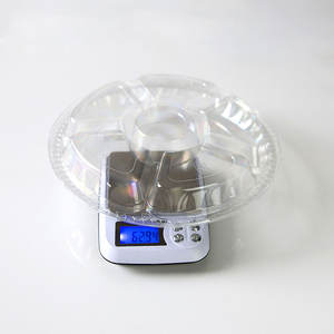 Plato de fruta de seis compartimentos transparente desechable personalizado para mascotas, caja de embalaje redonda, caja de plástico para ensaladas y frutas con tapa - Product Image 5