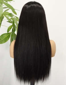 Compra a granel Pelucas delanteras de encaje Hueso Recto HD Peluca frontal de encaje Pelucas de cabello humano de color natural largo para mujeres negras 280 Densidad - Product Image 2