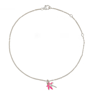 थोक फैशन कस्टम 925 स्टर्लिंग चांदी असली सोना मढ़वाया हथेली तामचीनी और हीरा पायल महिलाओं के लिए - Product Image 4