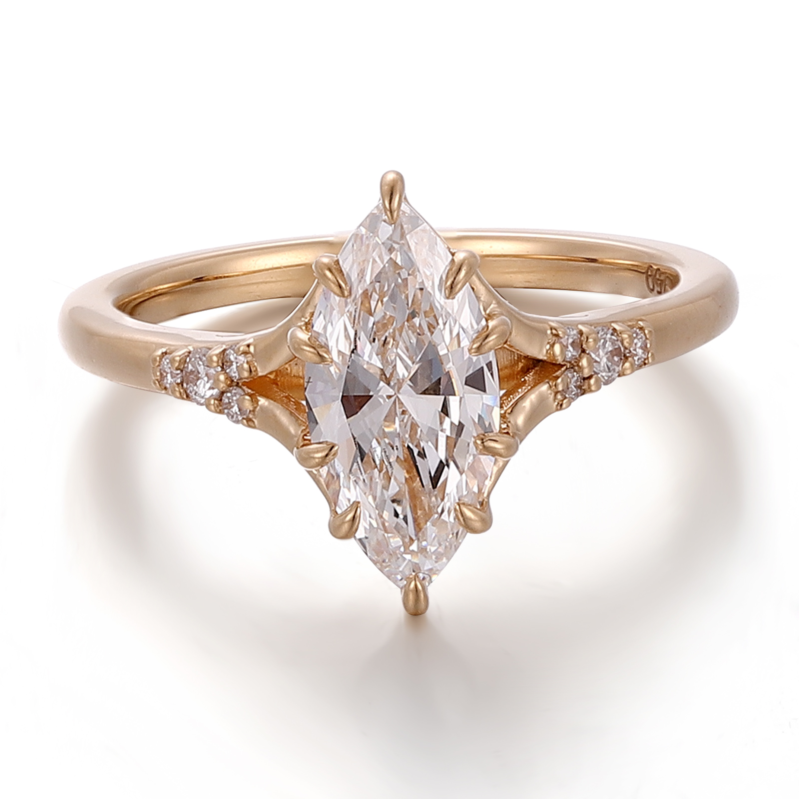 แหวนเพชรแล็บ 14Kgold แท้