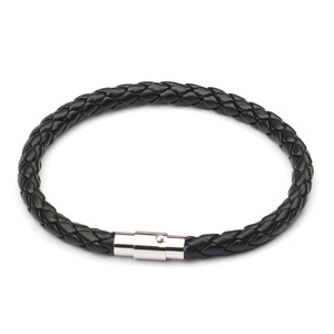 <span class=keywords><strong>Bracelet</strong></span> Magnétique Tressé en Cordon de Cuir au Charme Classique, Bracelets Breloques Unisexes pour Enfants, Cadeaux pour Fête de Mariage - Product Image 2