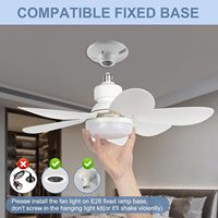 Ventilateur de plafond LED 30W avec douille E26, kit de lampe 2-en-1 avec télécommande pour usage domestique et commercial