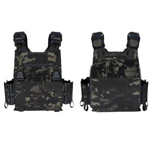 IDOGEAR 500D 나일론 카모 전투 훈련용 퀵 릴리스 택티컬 베스트 몰리 모듈러 조끼 페인트볼 플레이트 캐리어 - Product Image 2