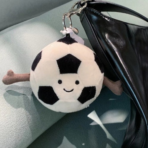 Jellycats UK, style identique, pendentif ballon <span class=keywords><strong>de</strong></span> football en peluche <span class=keywords><strong>pour</strong></span> bébé, rembourré en coton PP, <span class=keywords><strong>cadeau</strong></span> à suspendre au sac - Product Image 3