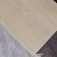 Carrelage d'escalier en porcelaine jaune clair pour l'extérieur et l'intérieur, design beige, prix des marches d'escalier