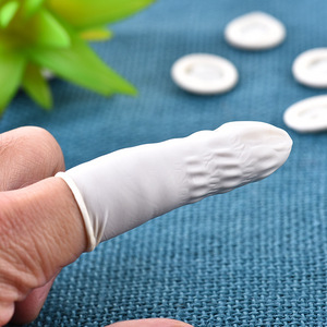Doigts protège-doigts jetables blancs sans poudre en latex pour accessoires de beauté, nail art et maquillage permanent - Product Image 3
