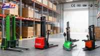 Chariot élévateur autoportant entièrement électrique Everlift avec capacité de 1 tonne et télécommande pour les imprimeries