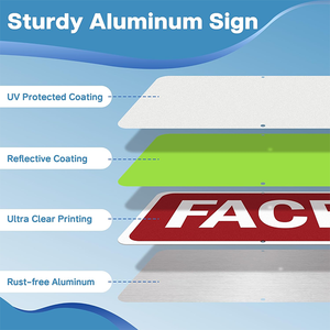 Cartello per Pannello di Controllo Allarme <span class=keywords><strong>Antincendio</strong></span> (FACP) - Grande 12"x6" in Alluminio, Rosso/Bianco, Spessore 40 Mil, Durevole e Conforme agli Standard (ISO/NFPA) - Product Image 3