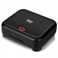 Machine à sandwich électrique antiadhésive, grille-pain pour petit-déjeuner, grill panini avec clip de verrouillage automatique pour usage domestique et extérieur