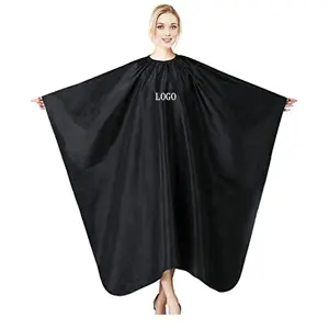 Barber Cut Cape Custom Logo Black Barber Salon Hair Cutting Makeup Haircut Hairdresser Cape Apron Kimono Gown