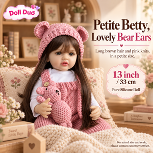 Poupée Duo Personnalisée en Silicone de 13 Pouces, Corps Entier, Bébé Reborn, Jouet Doux, Éducatif, Cadeau de Noël Personnalisé pour Enfants - Product Image 1