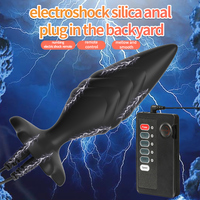 Stimulateur de Prostate Électrique à Impulsions, Plug Anal en Silicone avec Perles, Masseur de Prostate, Plug Anal 100% Étanche pour Adultes