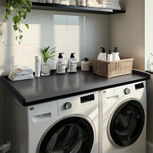 Legend ฝาครอบไม้สำหรับห้องซักรีดชั้นวางเหนือเครื่องซักผ้าและเครื่องอบผ้าสำหรับเครื่องซักผ้าและเครื่องอบผ้าเพื่อพับเสื้อผ้าเครื่องซักผ้าเครื่องซักผ้า - Product Image 6