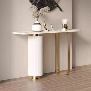 Mesa <span class=keywords><strong>Consola</strong></span> Moderna Minimalista de Lujo Ligero, Móvil, de Acero, para Sala de Estar, Hotel, Vestíbulo, de Alta Gama, Montada en la Pared - Product Image 2