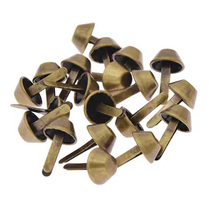 Clous à tête plate en métal à deux pattes, rivets percés, pointes, clous pour l'artisanat du cuir, <span class=keywords><strong>sac</strong></span> à main, fond de <span class=keywords><strong>sac</strong></span> à main, protection, réparation DIY - Product Image 1