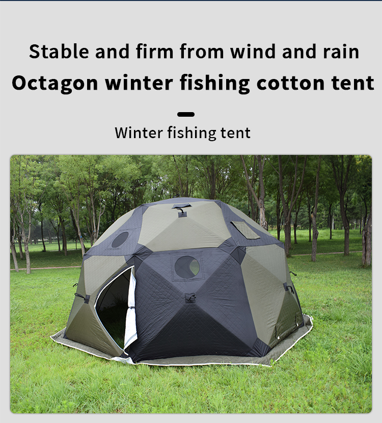 Big Idoogen Octagon Camping Tent - Ideal for 6-8 Persons